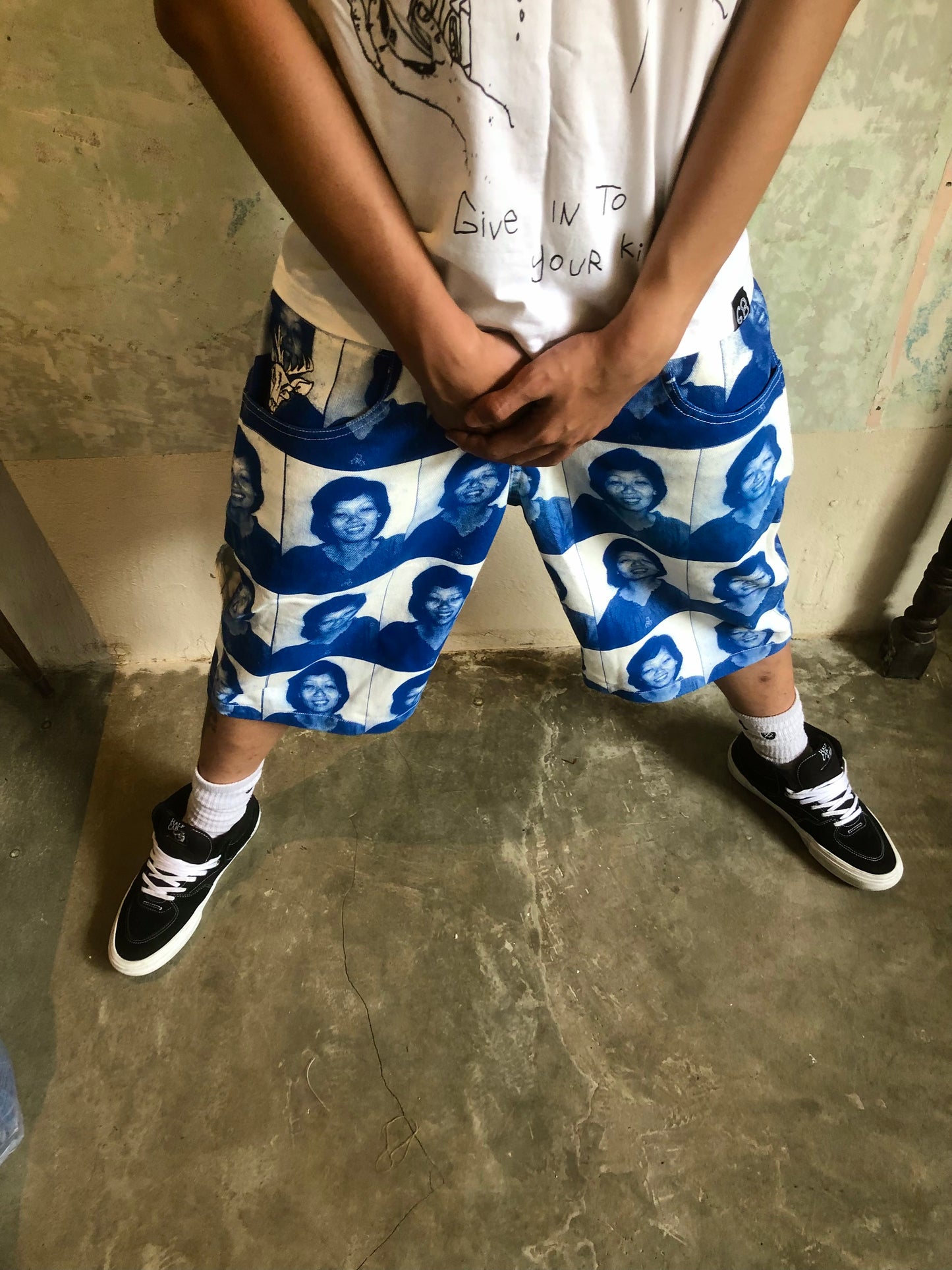 Blue Auntie Shorts
