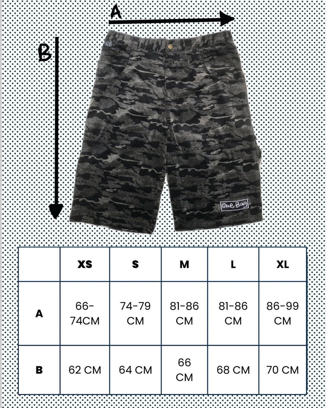 Snow Leopard Corduroy Baggy Shorts