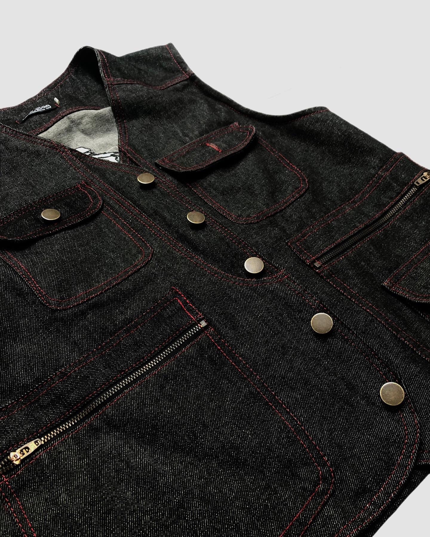Black Denim Gilet