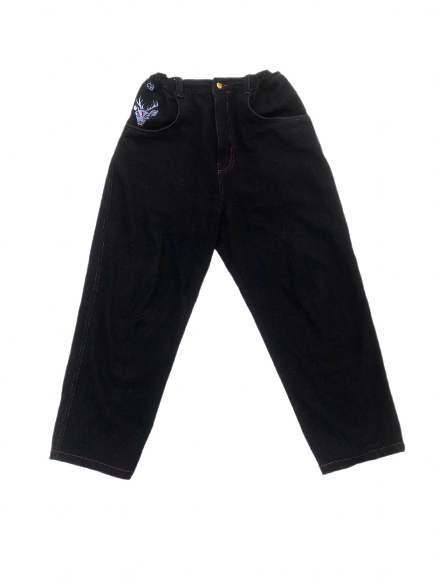Loose Fit Heavy Black Denim Pants