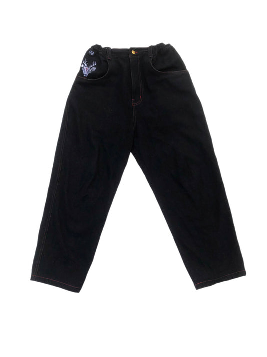 Loose Fit Heavy Black Denim Pants