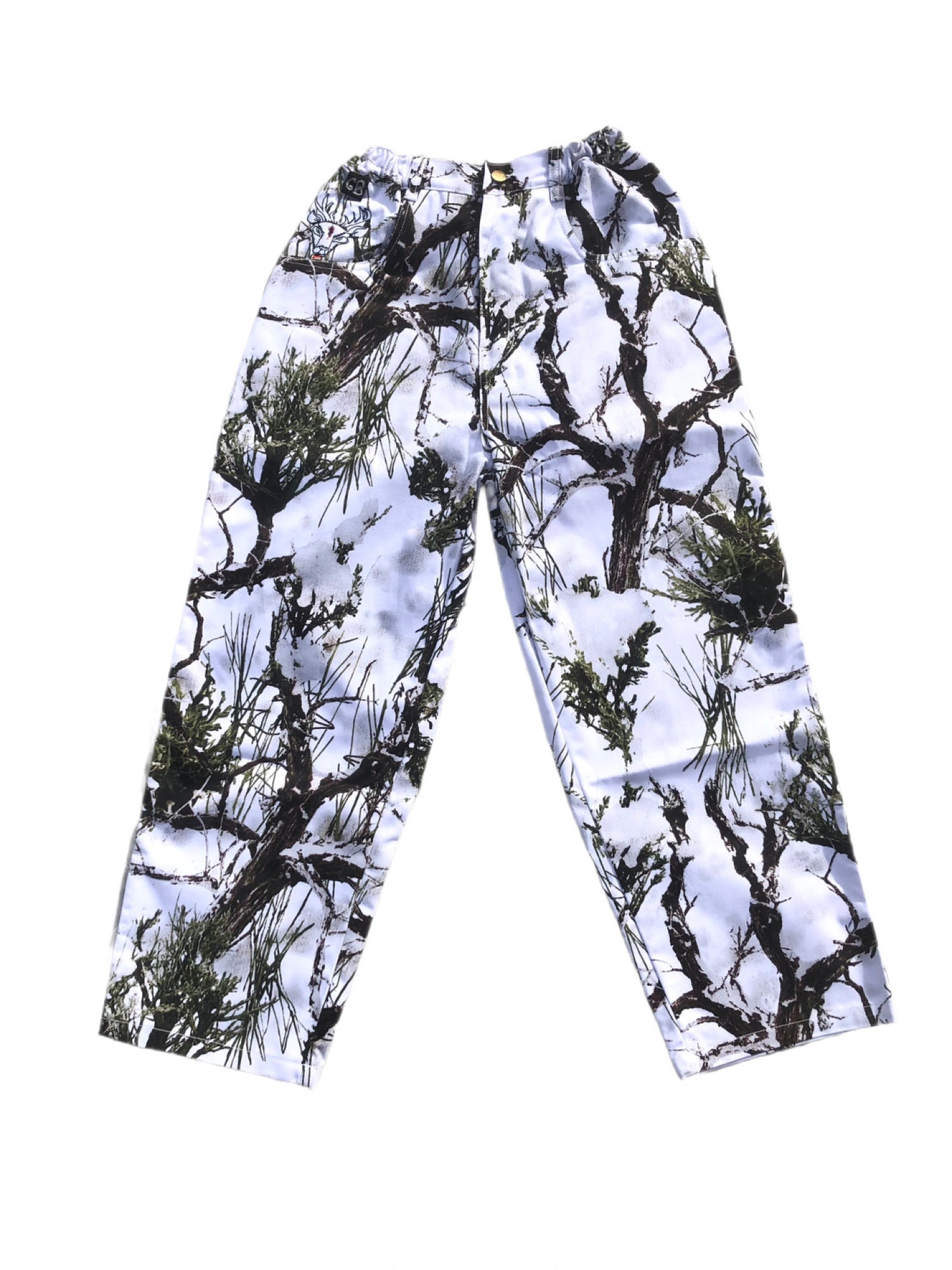 Loose fit White Camo Pants