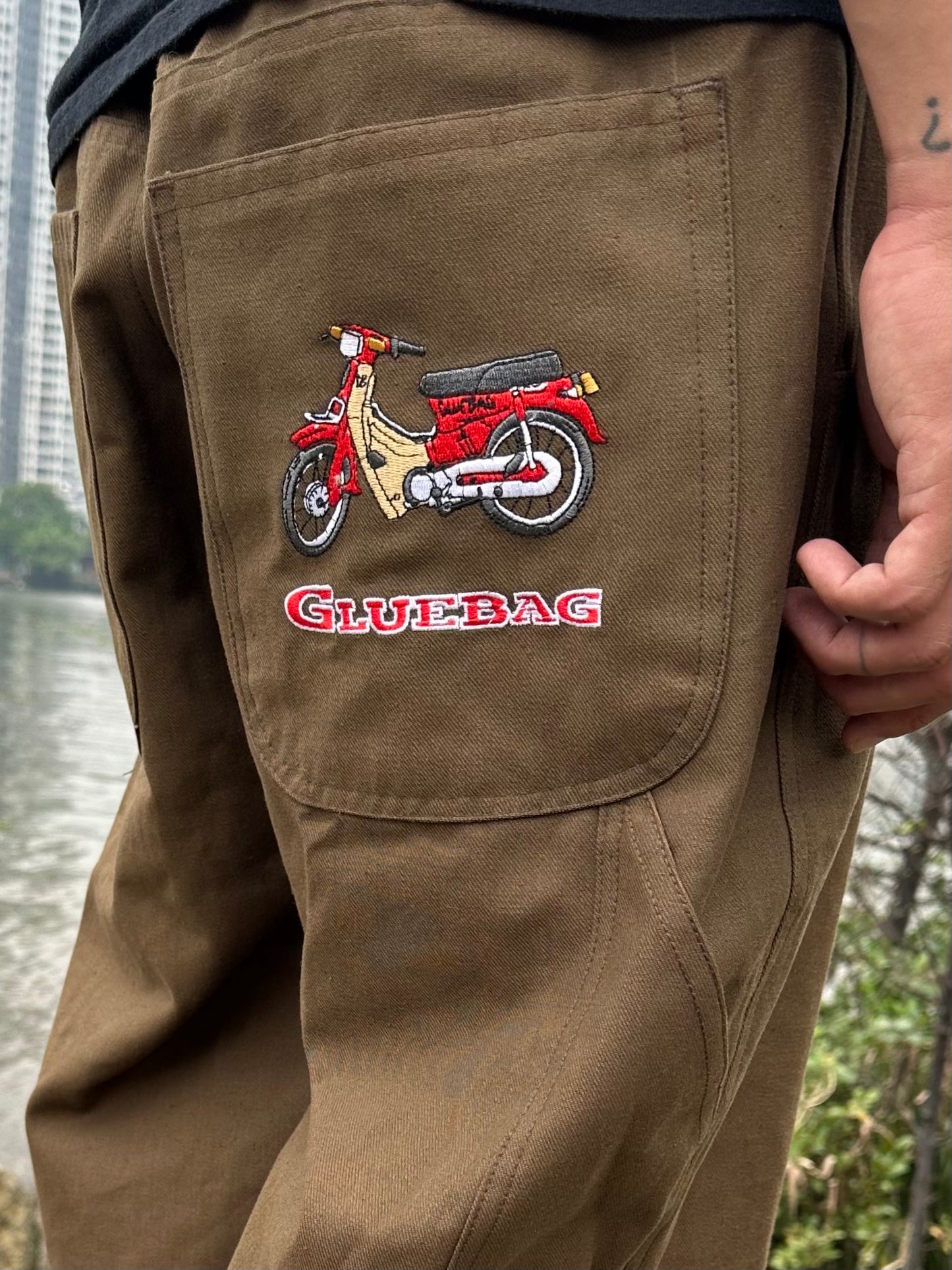Honda Cub Dark Brown Shorts