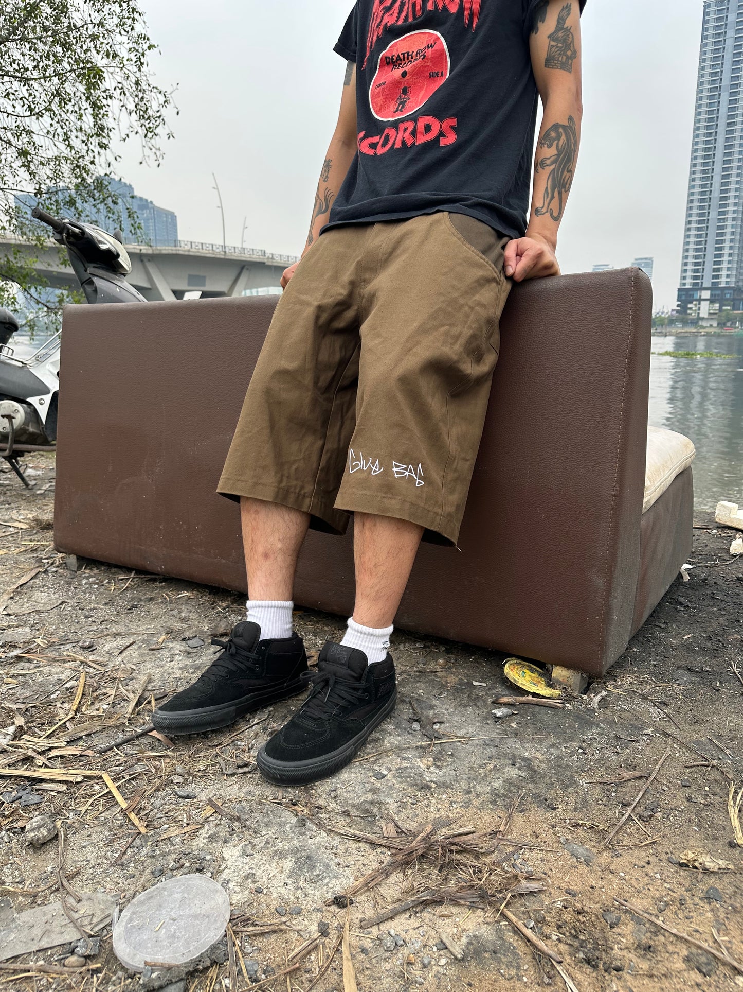 Honda Cub Dark Brown Shorts