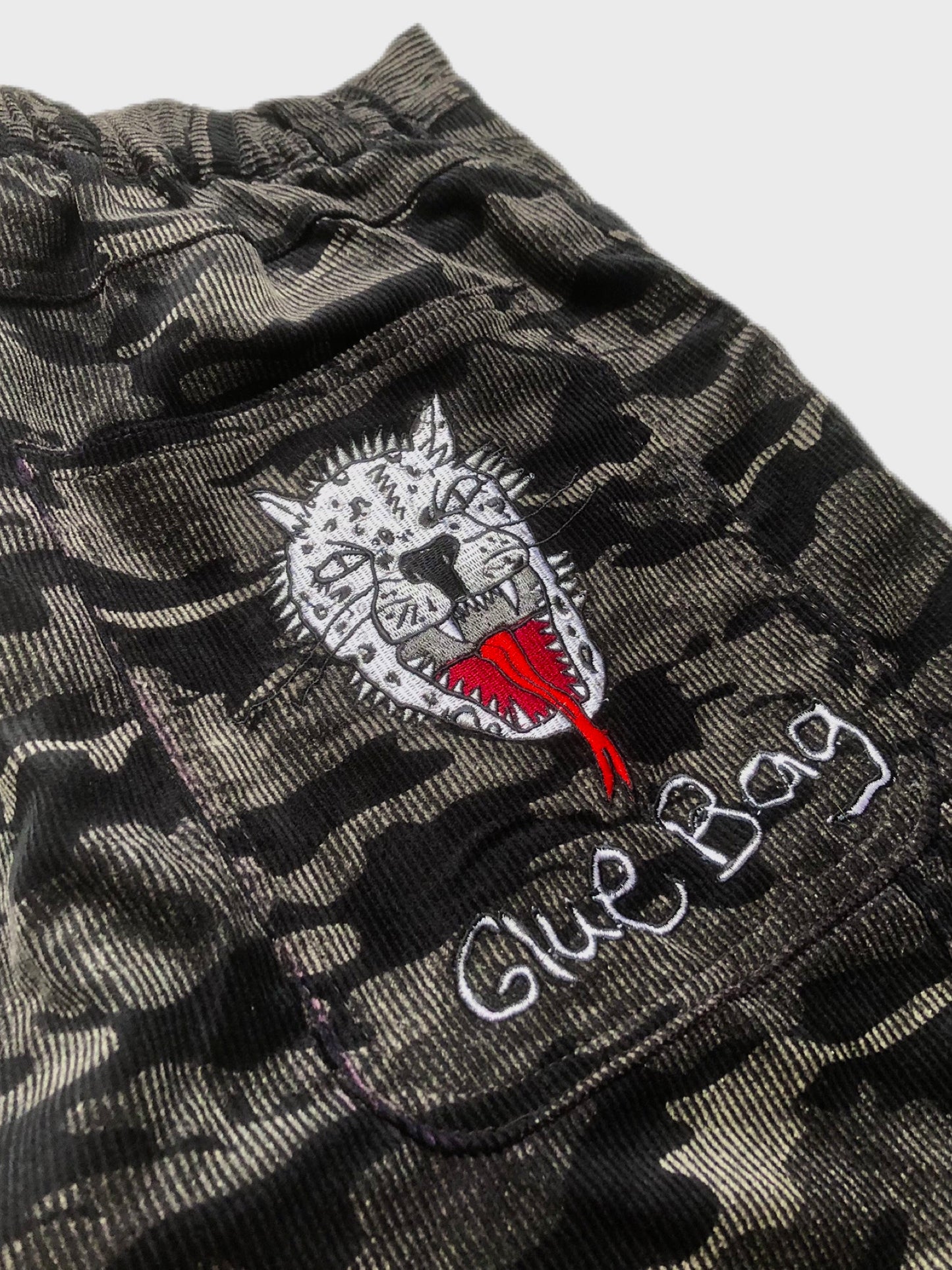 Snow Leopard Corduroy Baggy Shorts