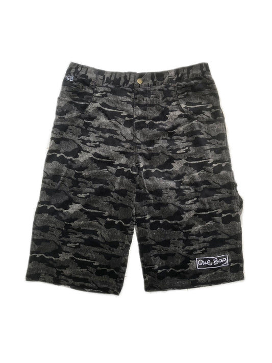 Snow Leopard Corduroy Baggy Shorts