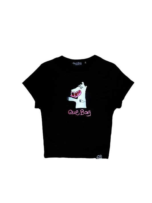 Hippo Baby Tee Black