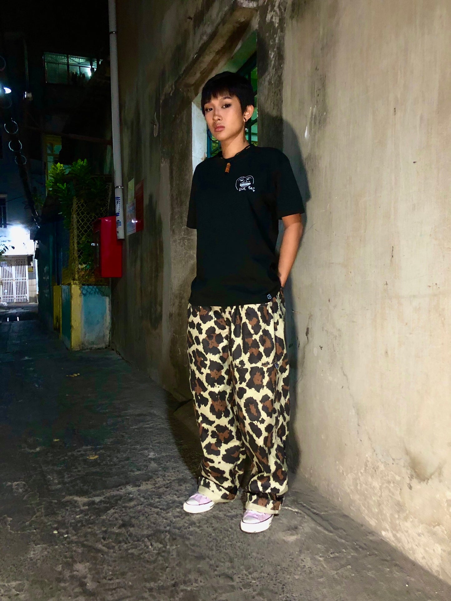 Mập Corduroy Leopard Pants