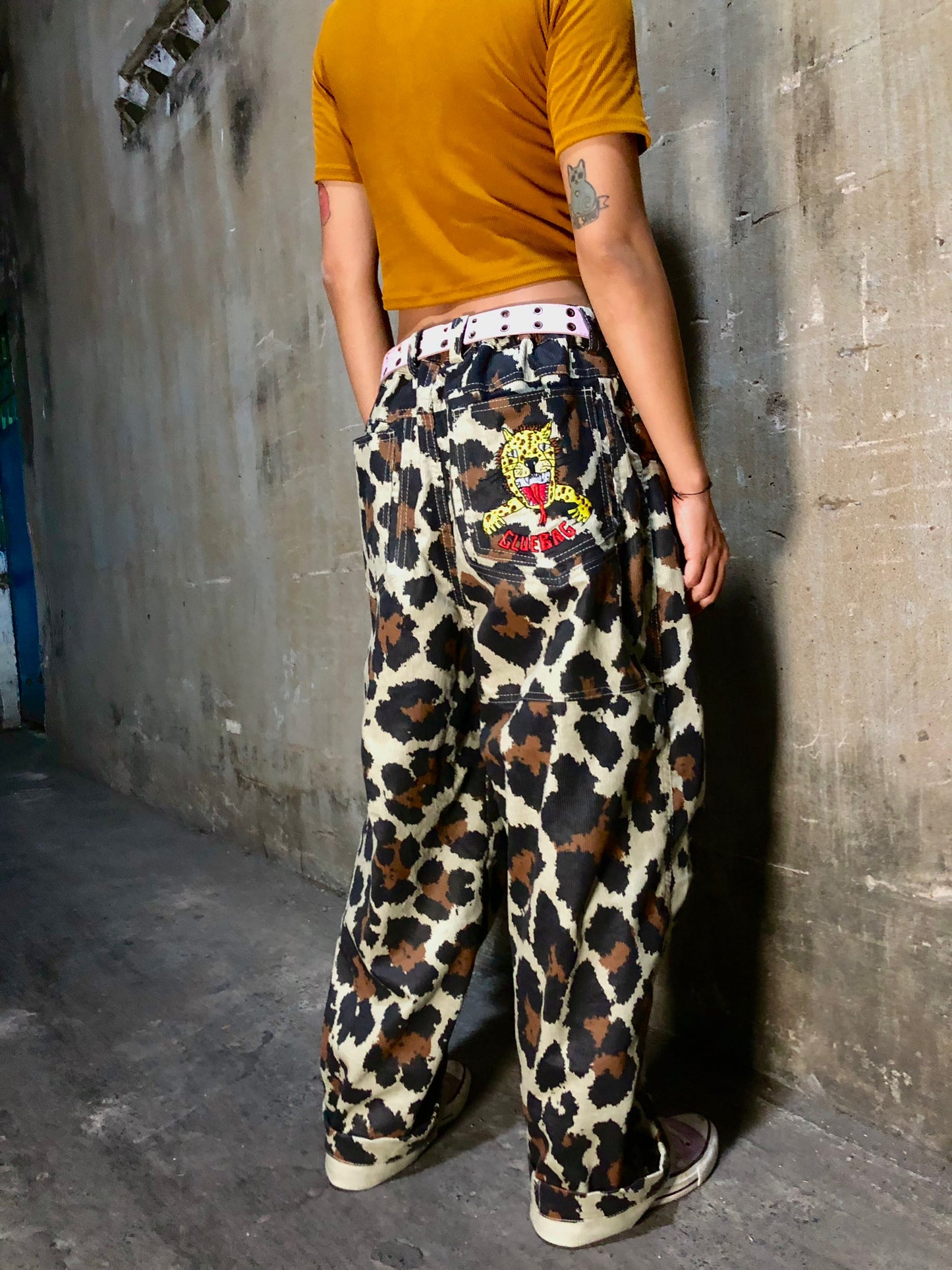 Mập Corduroy Leopard Pants